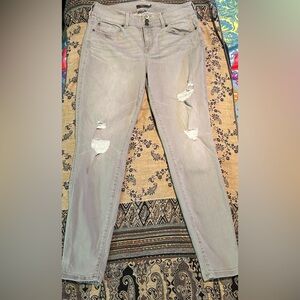Gray distressed Torrid skinny jeans size 16R
